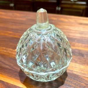 Vintage Glass Detailed Jar Storage Lid Bohemian Display Trinket..VERY RARE FINE